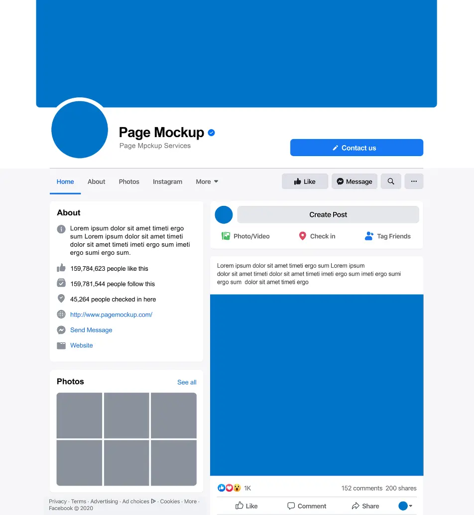 social media mockup